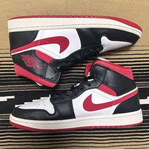 Air Jordan 1 Mid ‘Fire Red/Black’- Men’s Size 10